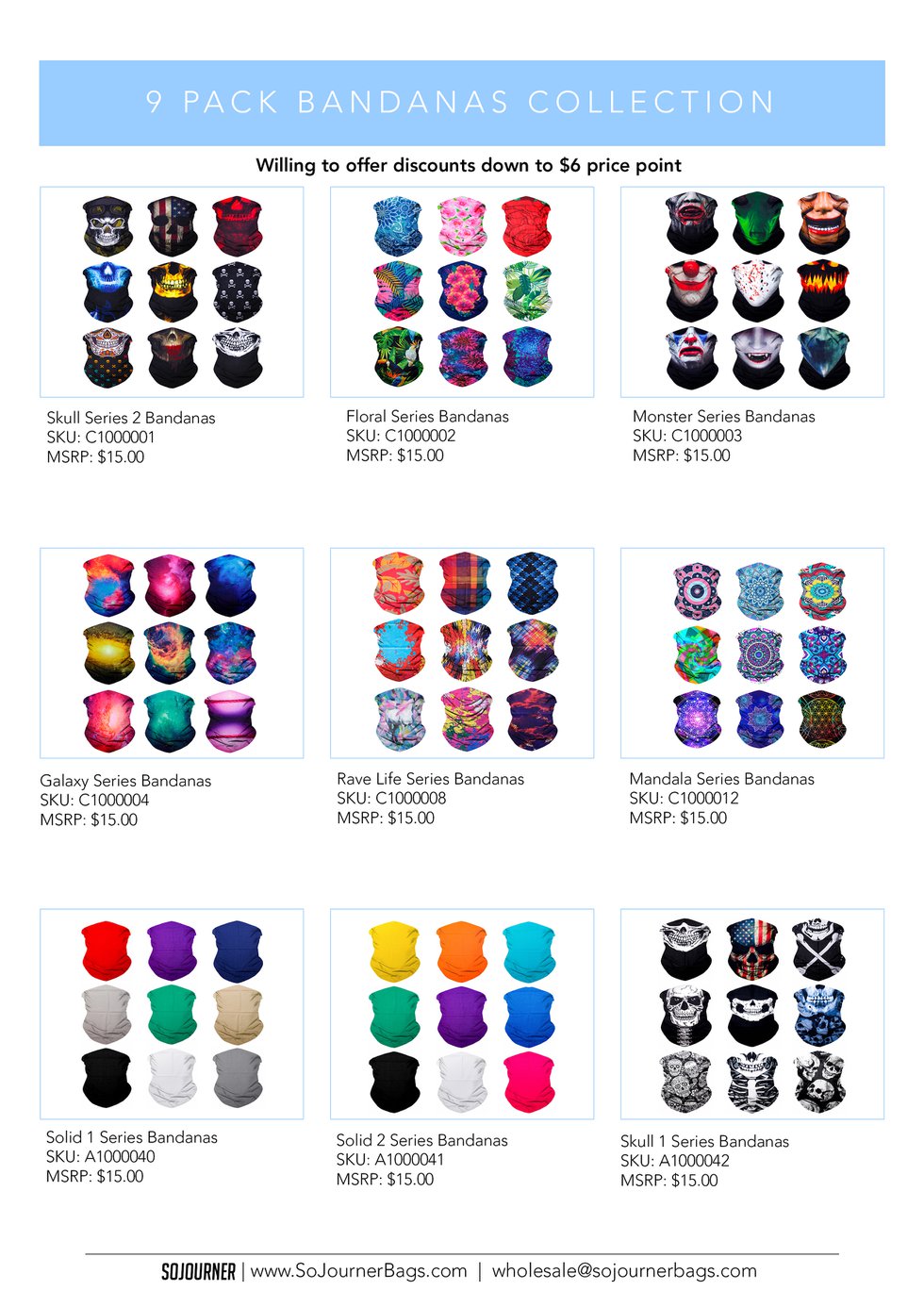 Wholesale 9 Pack Bandanas Collection A.jpg